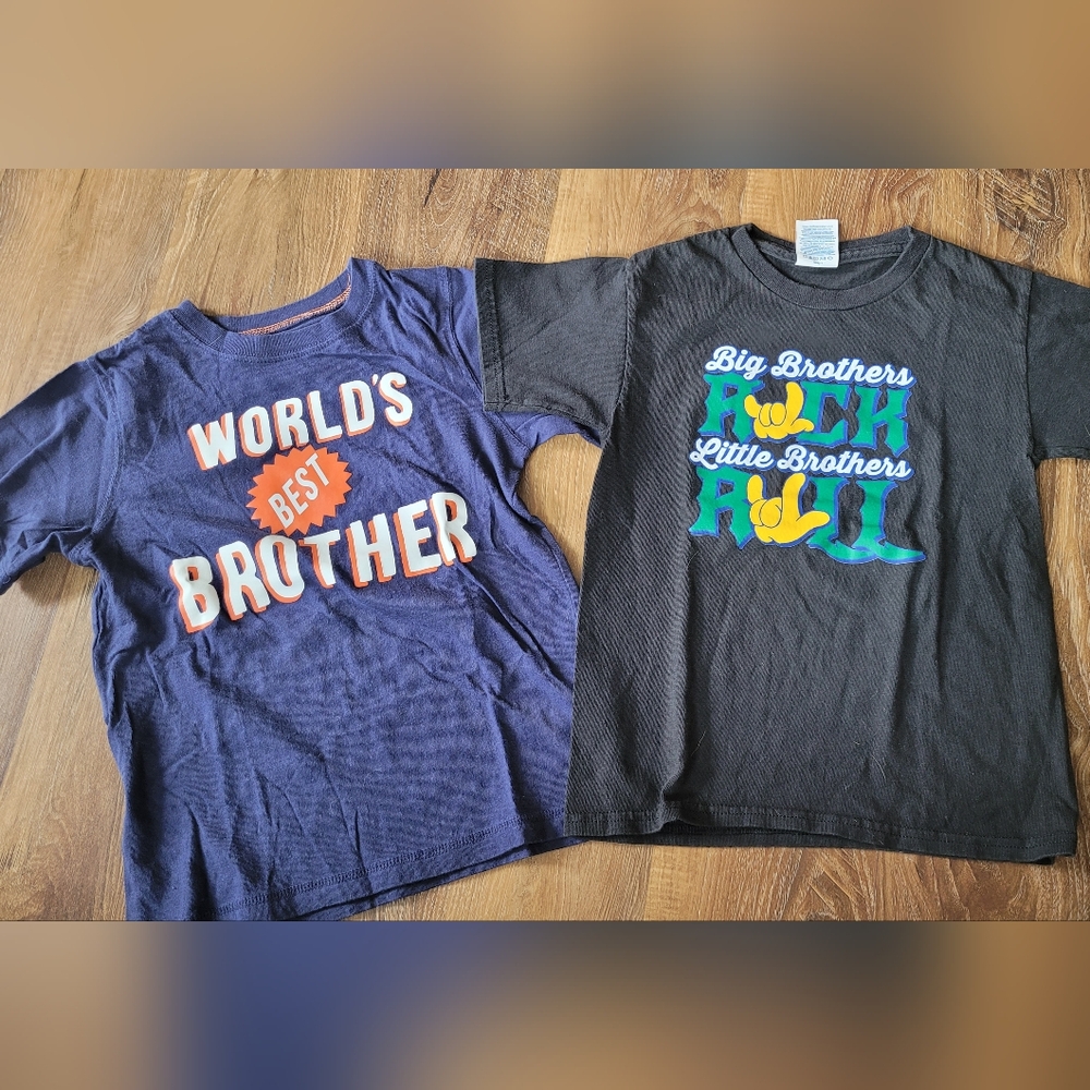 Kids' Brother Themed T-Shirts - Black and Blue